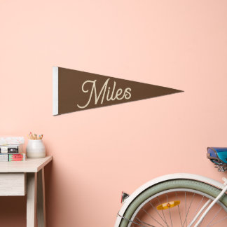 Vintage Custom Text Pennant Flag, Personalized Wal Flag
