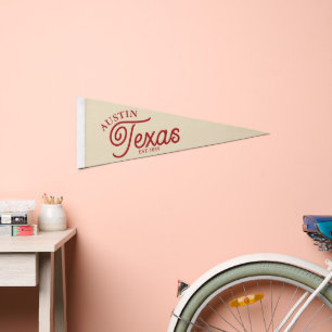 Vintage Custom Text Pennant Flag, Personalized Wal Flag