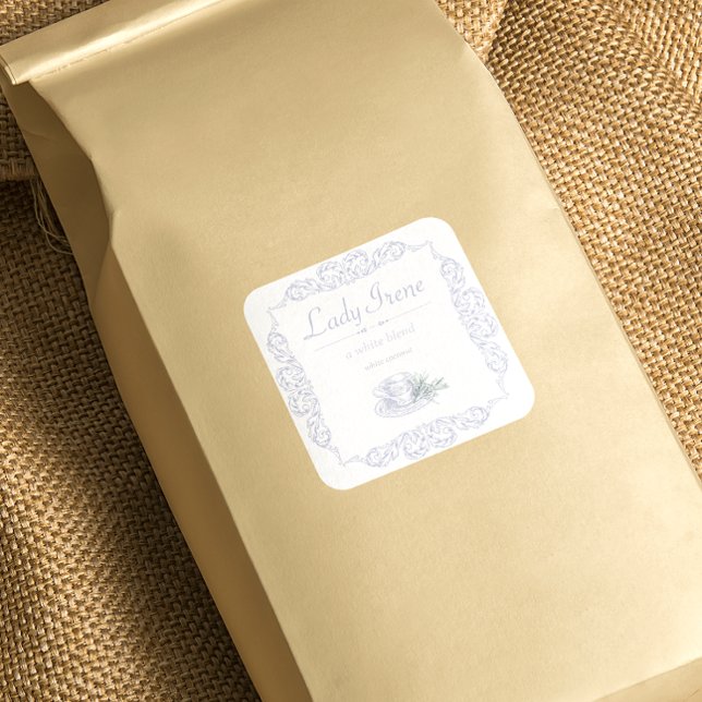 Vintage custom white tea label (Creator Uploaded)