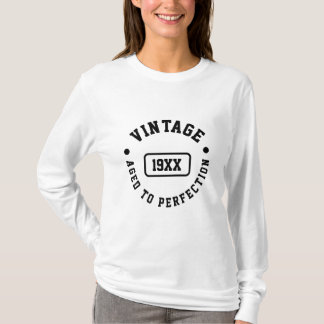 Vintage Custom Year – Aged to Perfection Design T-Shirt