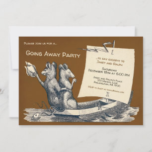 Vintage Customizable Going Away Party Invitation