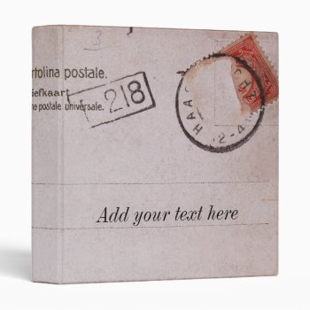 Vintage Customizable Postcard Design Binder by OutFrontProductions at Zazzle