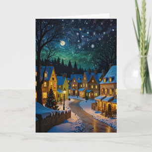 Vintage Customizable Starry Night Art Card