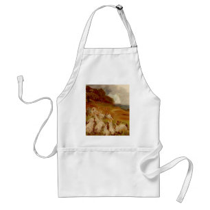Vintage Cute Animal Easter Bunny Adult Apron