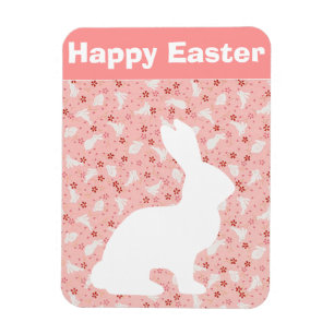 Vintage Cute Animal Easter Bunny Magnet