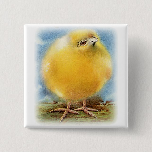 Vintage Cute Animal Easter  Button (Front)