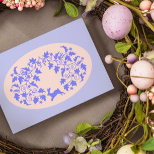 Vintage Cute Animal Easter  Card