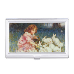 Vintage Cute Animal Easter Case For Business Cards