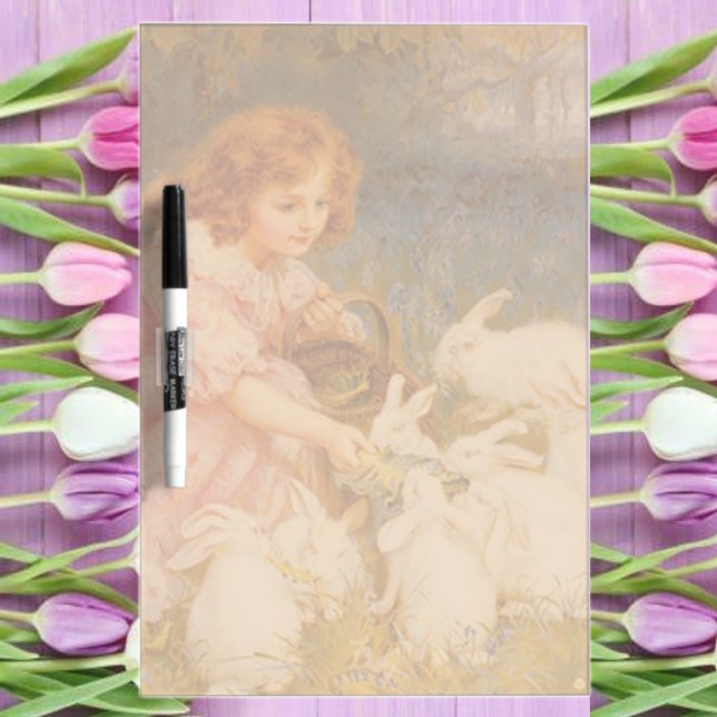 Vintage Cute Animal Easter  Dry Erase Board (Creator Uploaded)