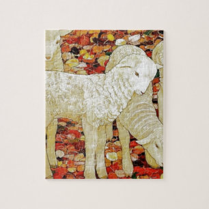 Vintage Cute Animal Easter Jigsaw Puzzle