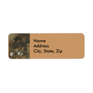Vintage Cute Animal Easter  Label