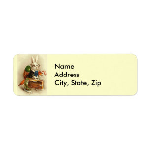 Vintage Cute Animal Easter Label