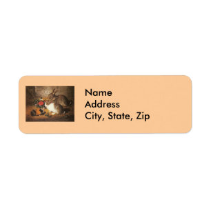 Vintage Cute Animal Easter  Label