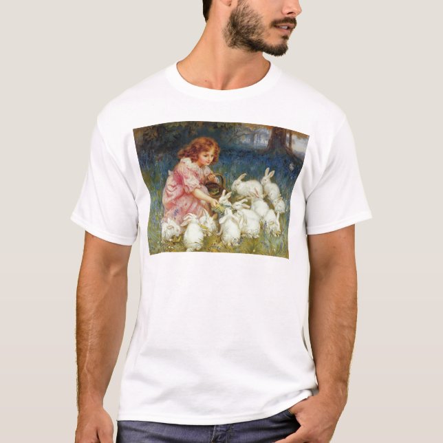 Vintage Cute Animal Easter  T-Shirt (Front)