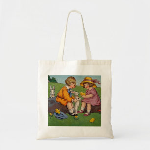 Vintage Cute Animal Easter  Tote Bag