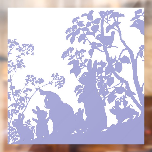 Vintage Cute Animal Easter  Window Cling (Sheet 2)