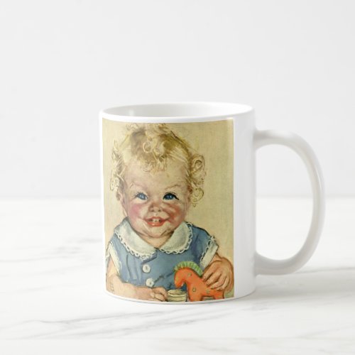 Vintage Cute Blonde Scandinavian Baby Boy or Girl Coffee Mug