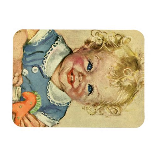 Vintage Cute Blonde Scandinavian Baby Boy or Girl Magnet