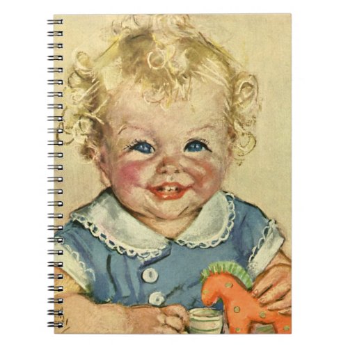 Vintage Cute Blonde Scandinavian Baby Boy or Girl Notebook