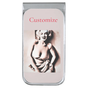 Vintage Cute Blonde Thunder_Cove Silver Finish Money Clip