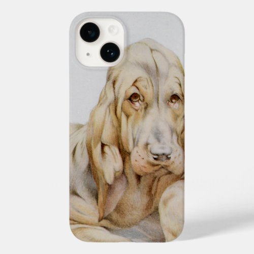 Vintage Cute Bloodhounds Puppy Dogs by EJ Detmold Case_Mate iPhone 14 Case