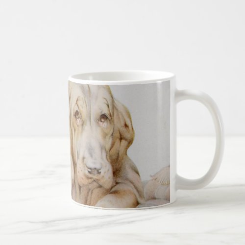 Vintage Cute Bloodhounds Puppy Dogs by EJ Detmold Coffee Mug