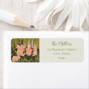 Vintage Cute Bunny Children Return Address Label