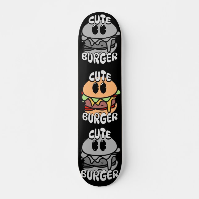 vintage cute burger Gang Skateboard (Front)