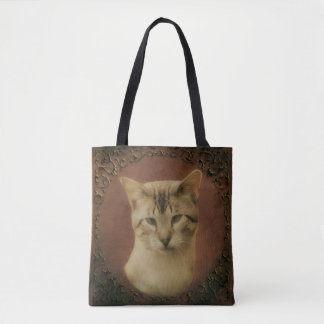 Vintage Cute Cat Tote Bag