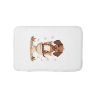 Vintage Cute Dachshund on Toilet Cartoon Bathroom