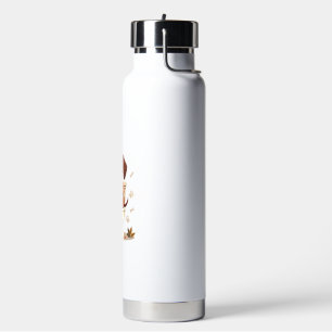 Vintage Cute Dachshund on Toilet Cartoon Bathroom Water Bottle