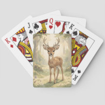 Vintage cute deer in the forest
