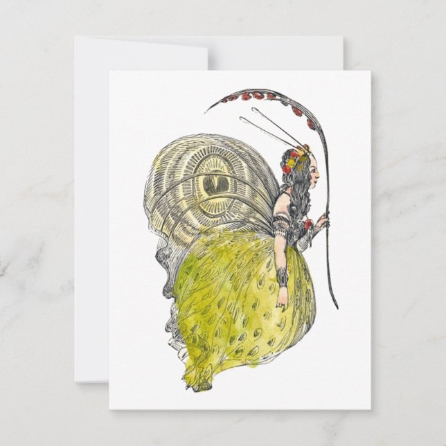 Vintage Cute Fantasy Butterfly Fairy with Wings (Front)