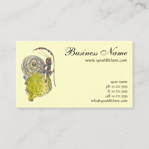 Vintage Cute Fantasy Butterfly Fairy with Wings Business Card