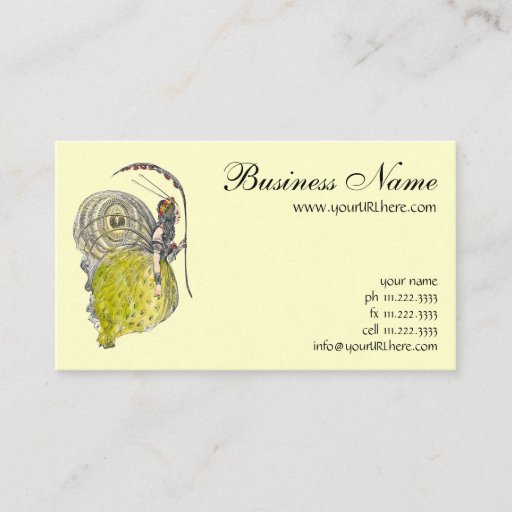 Customizable Vintage Cute Fantasy Butterfly Fairy with Wings Business Card