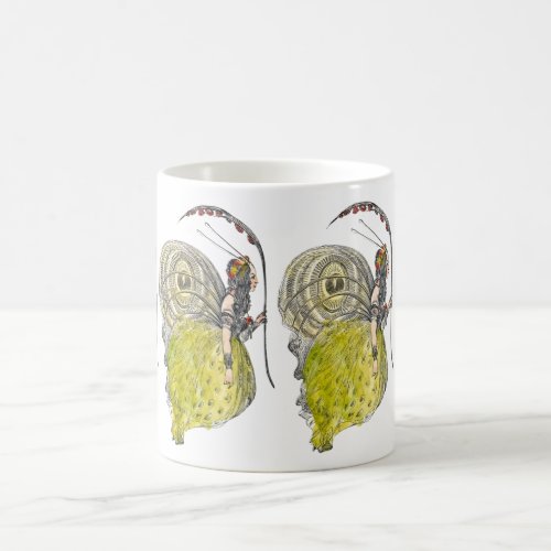 Vintage Cute Fantasy Butterfly Fairy with Wings Coffee Mug