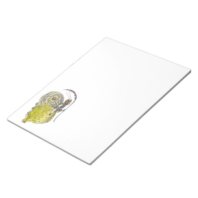 Vintage Cute Fantasy Butterfly Fairy with Wings Notepad (Angled)