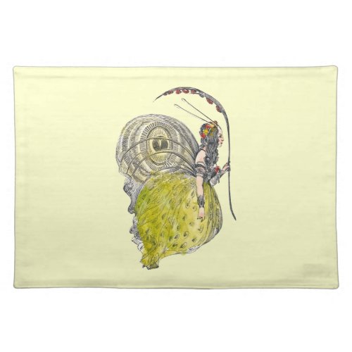 Vintage Cute Fantasy Butterfly Fairy with Wings Placemat