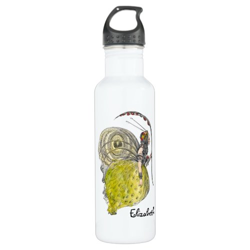 Vintage Cute Fantasy Butterfly Fairy with Wings Stainless Steel Water Bottle