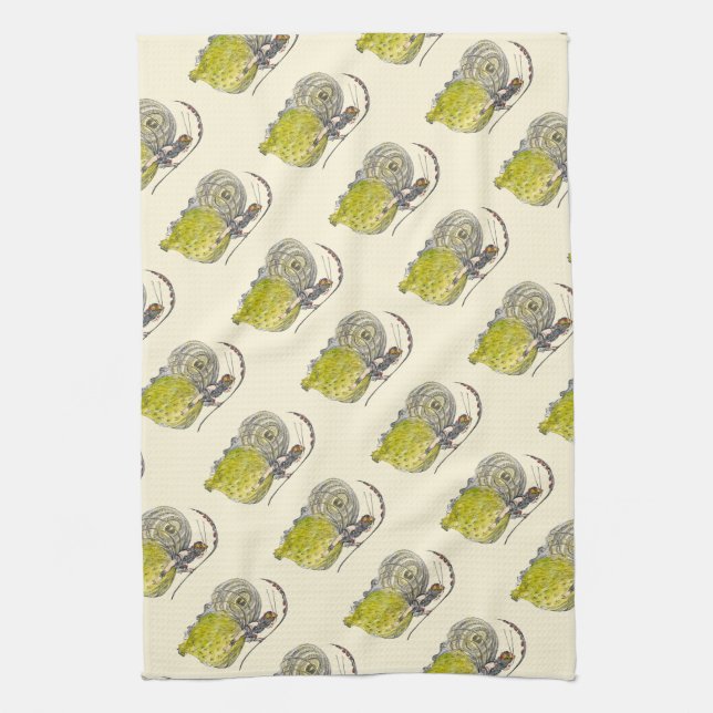 Vintage Cute Fantasy Butterfly Fairy with Wings Towel (Vertical)
