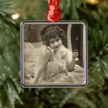 Vintage Cute French Girls Metal Ornament at Zazzle