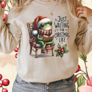 Vintage Cute Funny Christmas Frog-Animal Christmas T-Shirt