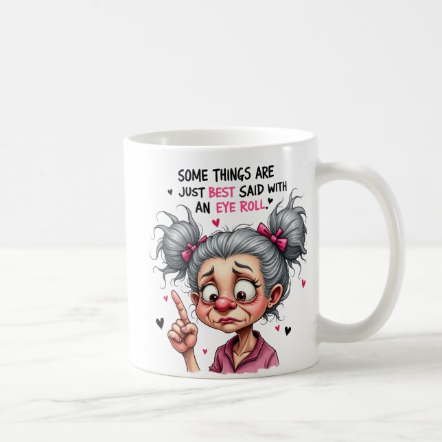  Vintage Cute GrandMother Coffee Mug (Right)