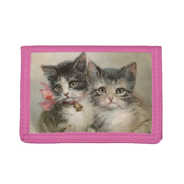 Vintage Cute Kittens Photo Wallet (Front)