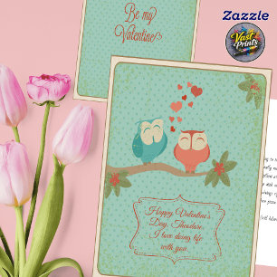 Vintage Cute Owl Funny Husband Valentine's Day Card