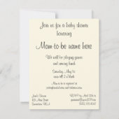 Vintage Cute Puppy Baby Shower Party Invitation (Back)