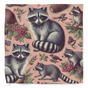 Vintage Cute Racoon Bandana