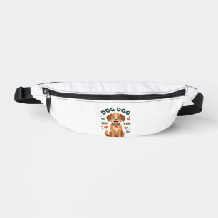 Vintage Cute Rescue Dog Save A Life Cartoon Puppy Fanny Pack