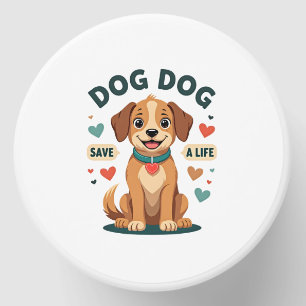 Vintage Cute Rescue Dog Save A Life Cartoon Puppy Mini Candle Favors