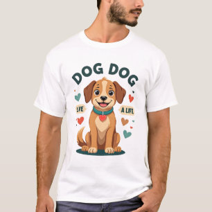 Vintage Cute Rescue Dog Save A Life Cartoon Puppy T-Shirt